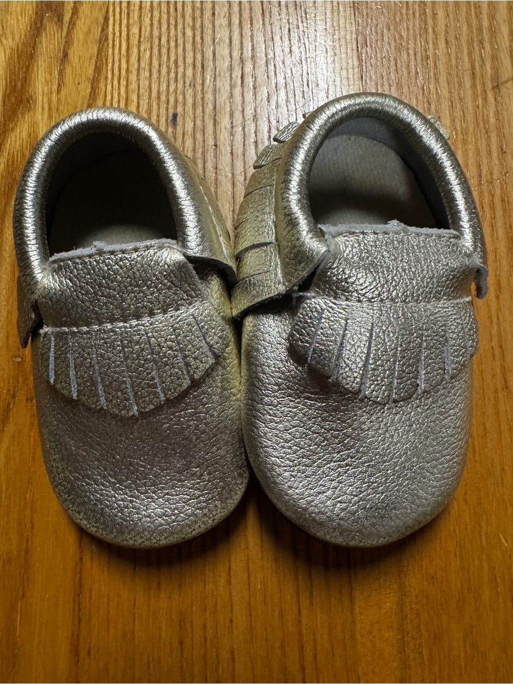 Infant Metallic Fringe Moccasins - gold Slip-On Shoes